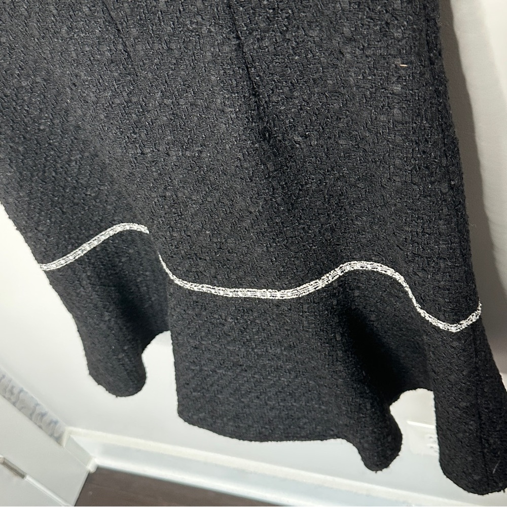 Ann Taylor Black Tweed Mini Dress with Contrast Trim - Picture 13 of 13
